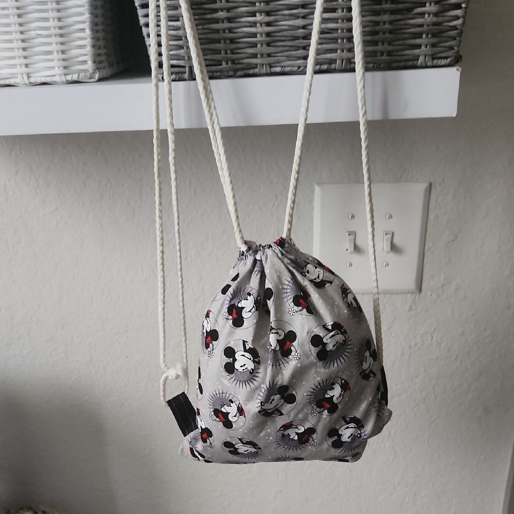 Mickey Mouse Drawstring Bag - Gray